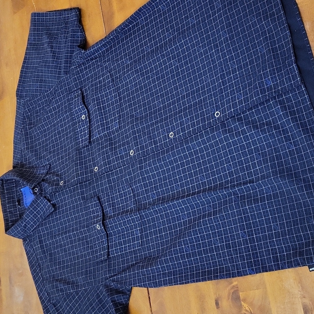 O'Neill Men's Blue Snap Button Collared Shirt/ Size XL